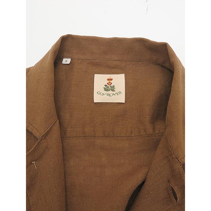 【30％OFF】ギローバー GUY ROVER オーバーシャツ/リネンビスコース イタリア製 ブラウン guy480805 | GUY ROVER | 03