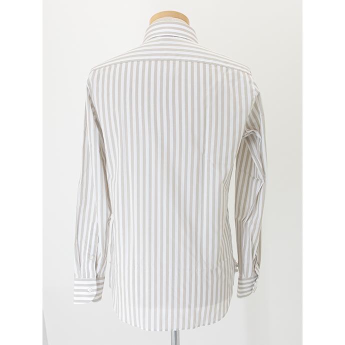 ギローバー GUY ROVER レギュラーカラーシャツ/ストライプ イタリア製 ホワイト×グレージュ guy481601 | GUY ROVER | 03