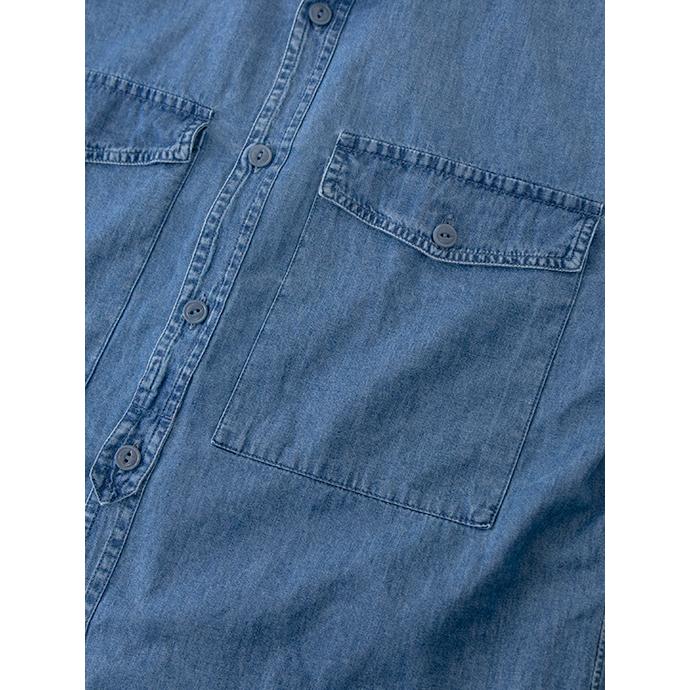 【50％OFF】ギローバー GUY ROVER オーバーシャツ/シャツアウター/シャンブレーコットン イタリア製 インディゴブルー guy500601 | GUY ROVER | 03