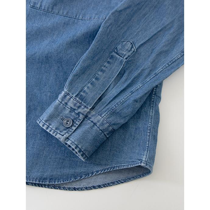 【50％OFF】ギローバー GUY ROVER オーバーシャツ/シャツアウター/シャンブレーコットン イタリア製 インディゴブルー guy500601 | GUY ROVER | 05