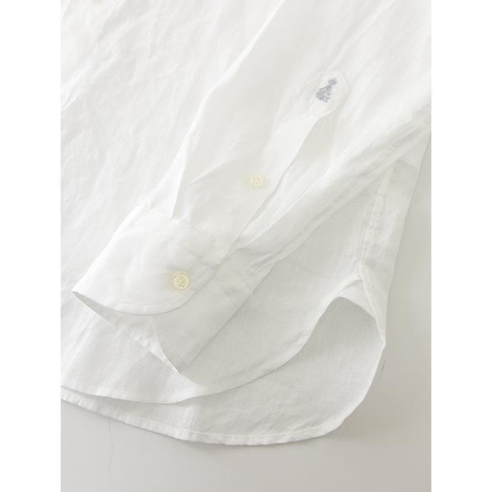 【30％OFF】ギローバー GUY ROVER リネンシャツ/レギュラーカラー イタリア製 ホワイト guy500604 | GUY ROVER | 04