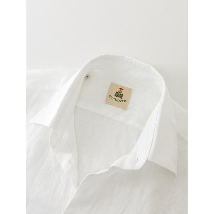 【30％OFF】ギローバー GUY ROVER リネンシャツ/レギュラーカラー イタリア製 ホワイト guy500604 | GUY ROVER | 05