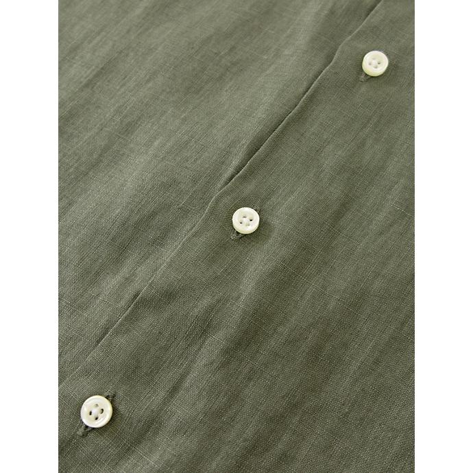 【50％OFF】ギローバー GUY ROVER リネンシャツ/レギュラーカラー イタリア製 オリーブ guy500607 | GUY ROVER | 03