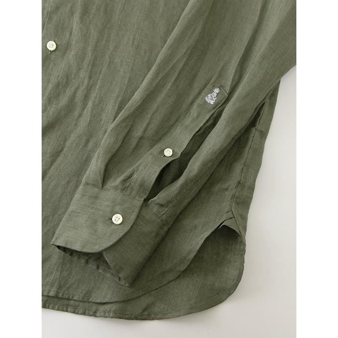 【50％OFF】ギローバー GUY ROVER リネンシャツ/レギュラーカラー イタリア製 オリーブ guy500607 | GUY ROVER | 04