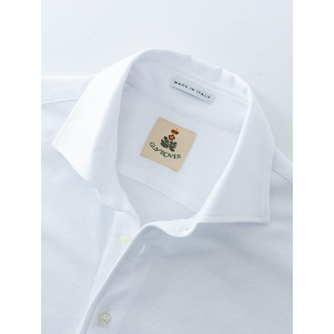 【50％OFF】ギローバー GUY ROVER 鹿の子半袖ポロシャツ/ワイドカラー イタリア製 ホワイト guy501001 | GUY ROVER | 04