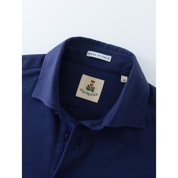 【50％OFF】ギローバー GUY ROVER 鹿の子半袖ポロシャツ/ワイドカラー イタリア製 パープルネイビー guy501003 | GUY ROVER | 04