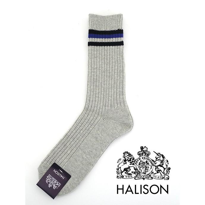 HALISON/ハリソン/アイビークルーソックス/ライトグレー/hal341406 | HALISON