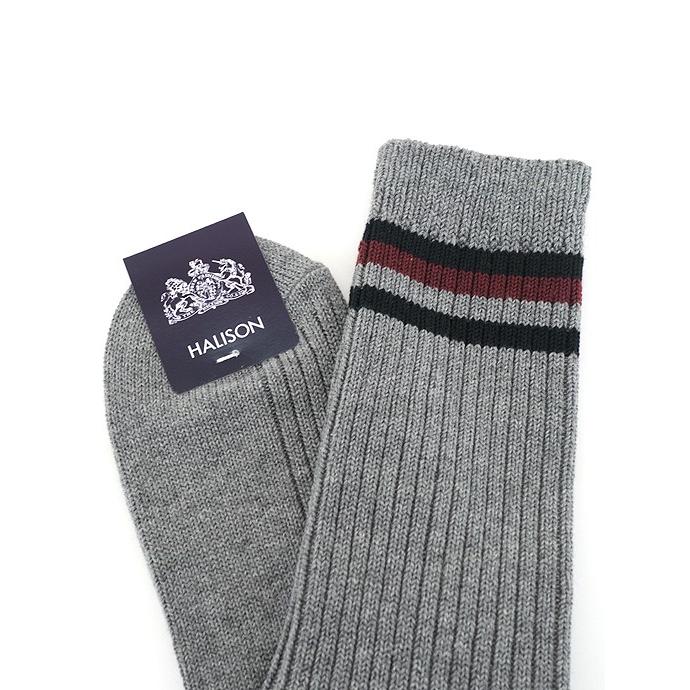 HALISON/ハリソン/アイビークルーソックス/グレー/hal341407 | HALISON | 01