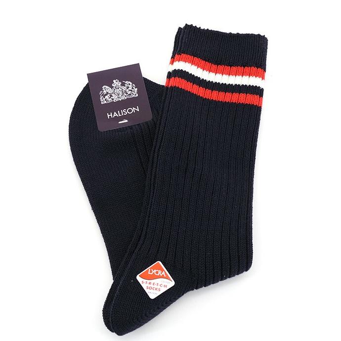 HALISON/ハリソン/アイビークルーソックス/ネイビー/hal341408 | HALISON | 01