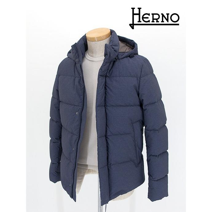 30 Off Herno ヘルノ フーデッドダウンジャケット Polar Tech ブルーグレー Her3413 Mohmmadiyon Com