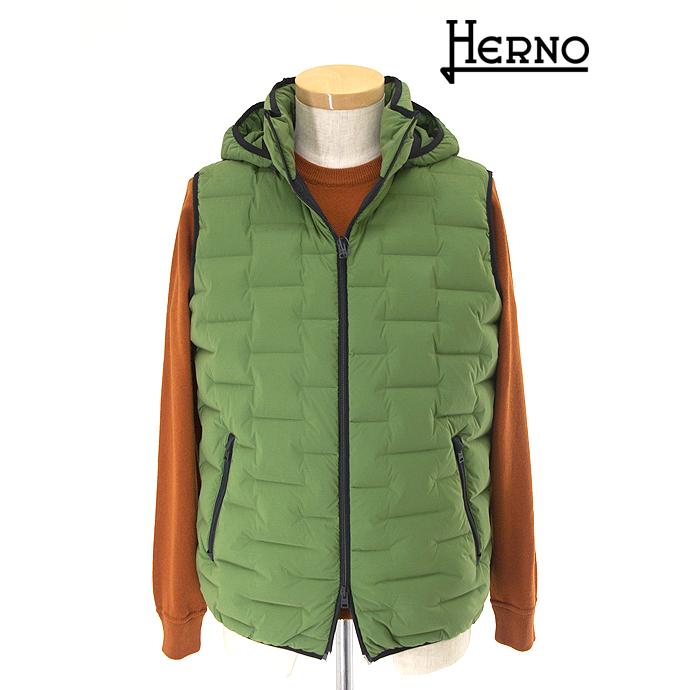 Herno ダウンベスト 48 オリーブグリーン