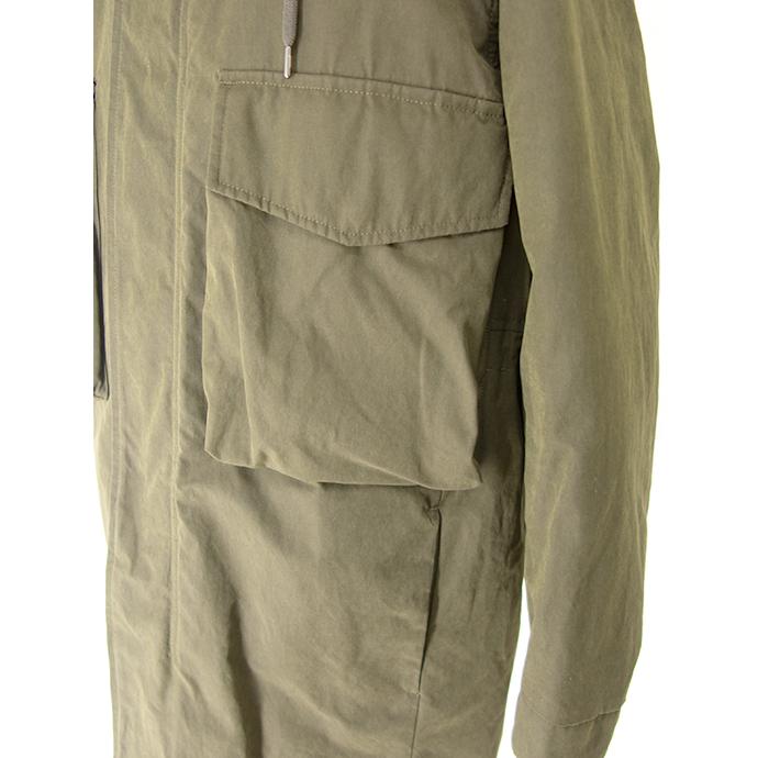 【30％OFF】ヘルノ HERNO フーデッドコート/ワックスドコットンミックス ミリタリーグリーン her501802 | HERNO | 05