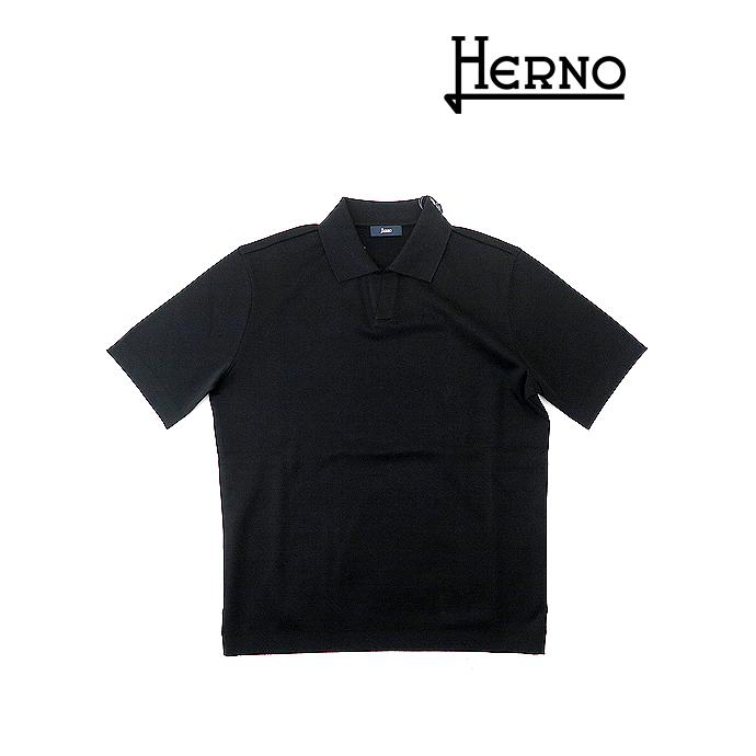ヘルノ HERNO コットンポロシャツ ブラック her520802 | 