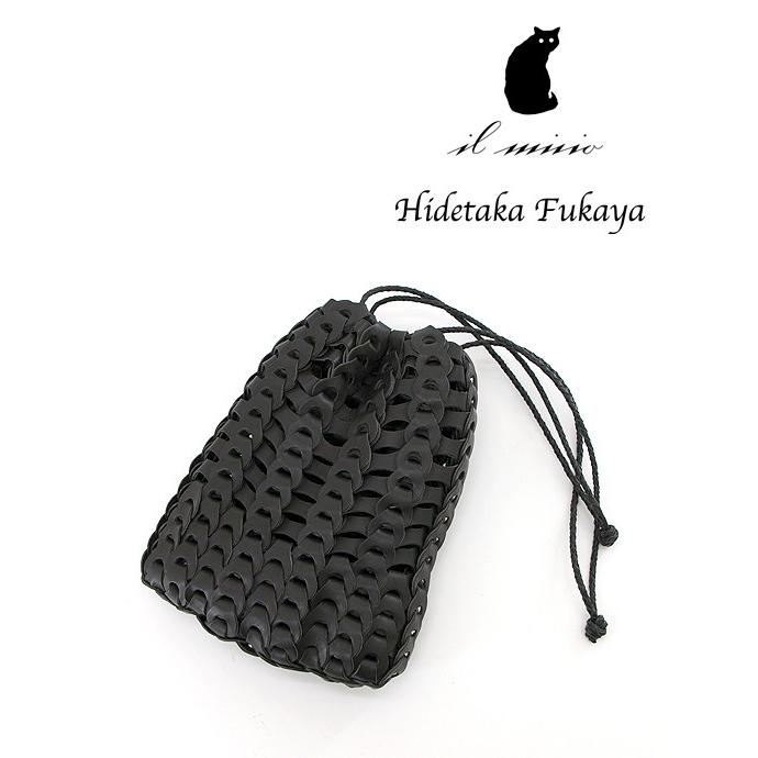 il micio/イルミーチョ/巾着/メッシュレザーミニポーチ/Boho Vacchetta