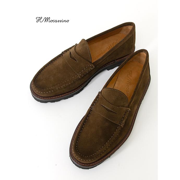 イル・モカシーノ IL MOCASSINO 超軽量コインローファー/Vibram Morflex Sole イタリア製 ダークブラウンスエード ilm501802 | 