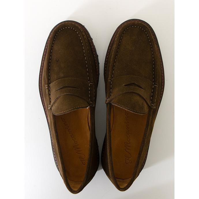 イル・モカシーノ IL MOCASSINO 超軽量コインローファー/Vibram Morflex Sole イタリア製 ダークブラウンスエード ilm501802 |  | 01