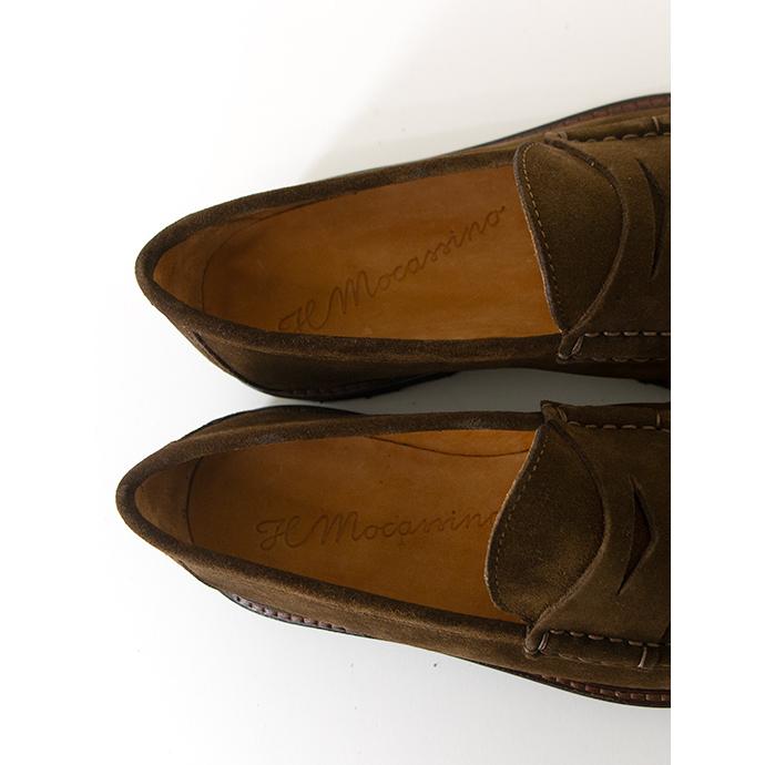 イル・モカシーノ IL MOCASSINO 超軽量コインローファー/Vibram Morflex Sole イタリア製 ダークブラウンスエード ilm501802 |  | 05