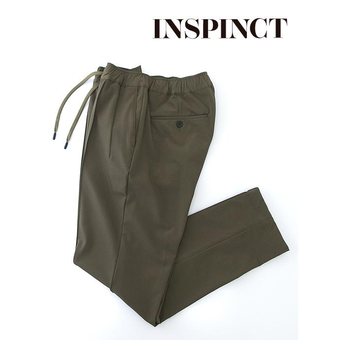 【50％OFF】INSPINCT/インスピンクト/イージーパンツ/4者混ストレッチナイロン/カーキグリーン/ins401601｜rootweb