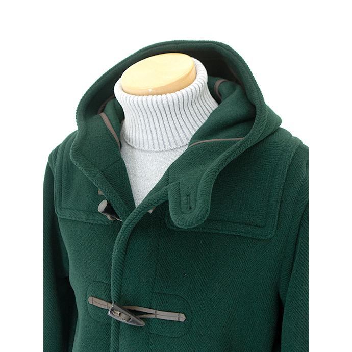 インバーティア INVERTERE ダッフルコート/Joshua Ellisヘリンボーンウール グリーン inv482002 | INVERTERE | 02