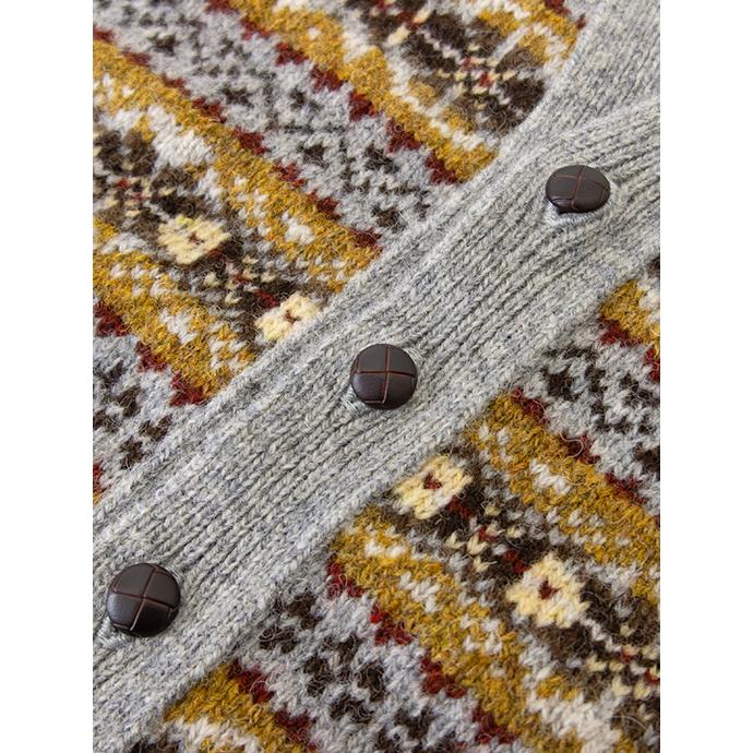 ジャミーソンズ Jamieson's ニットベスト/フェアアイル マスタード×グレー jam501802 | Jamieson's of Shetland | 02