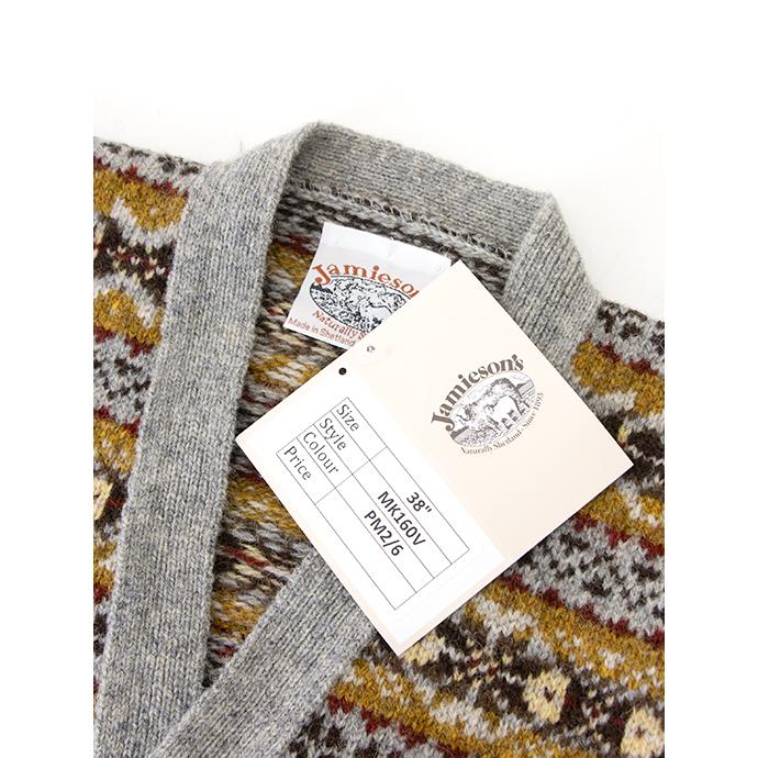 ジャミーソンズ Jamieson's ニットベスト/フェアアイル マスタード×グレー jam501802 | Jamieson's of Shetland | 03