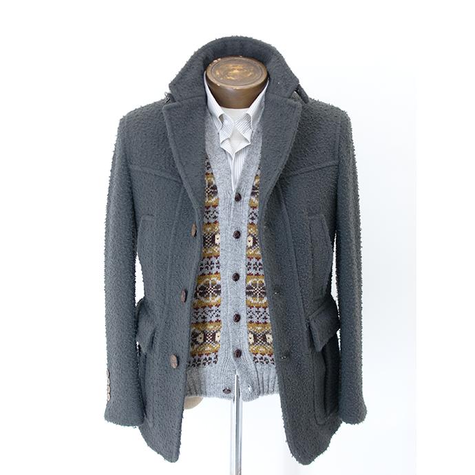 ジャミーソンズ Jamieson's ニットベスト/フェアアイル マスタード×グレー jam501802 | Jamieson's of Shetland | 04