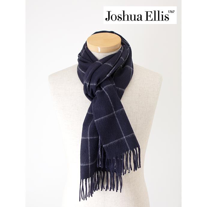 未使用 ジョシュアエリス カシミア マフラー ストール ウィンドウペン Joshua Ellis ジョシュア・エリス カシミアマフラー/ウィンドウ