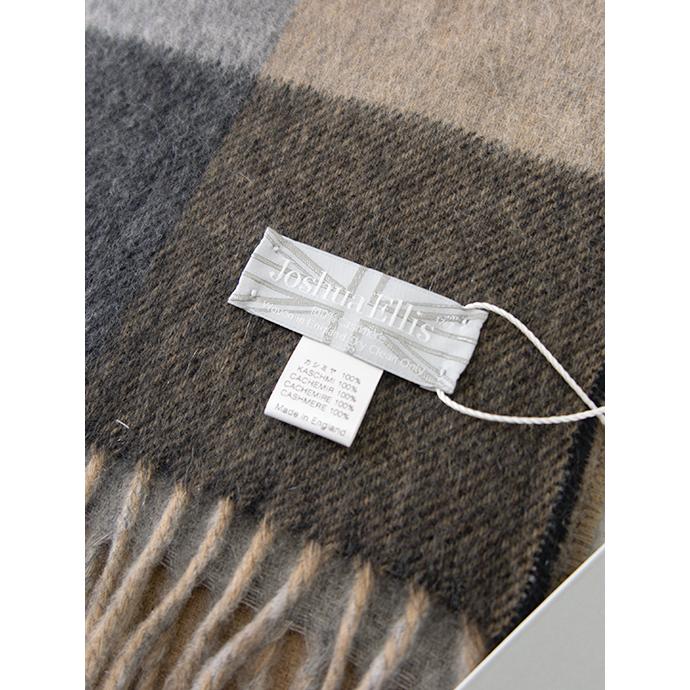 ジョシュア・エリス Joshua Ellis カシミアマフラー/リバーシブル グレー×ブラウン×ブラック jos462003 | Joshua Ellis | 03