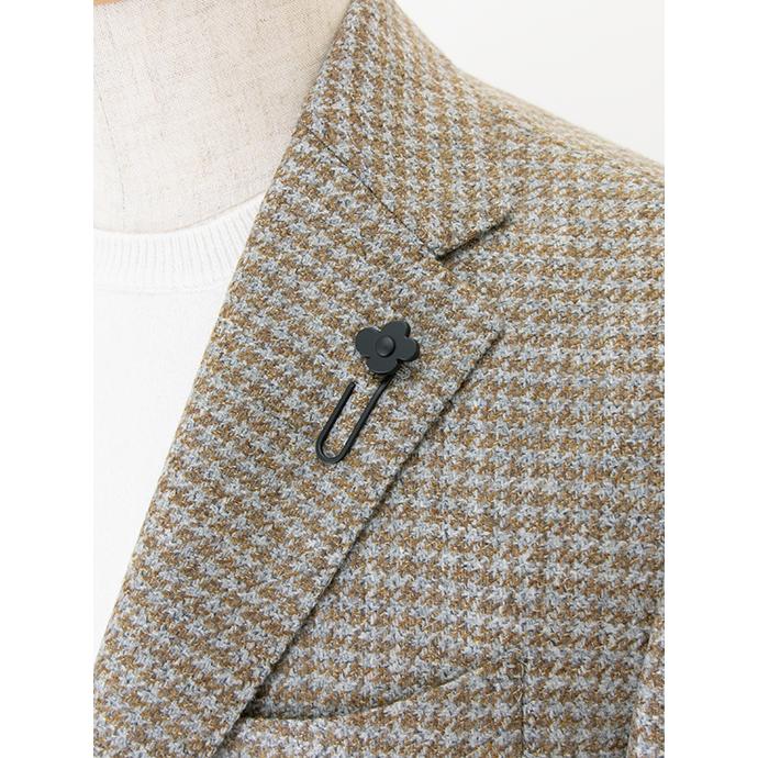 【40％OFF】ラルディーニ LARDINI 3Bジャケット/ウールカシミア/千鳥格子 イタリア製 グレー×ブラウン lar481402 | LARDINI | 03