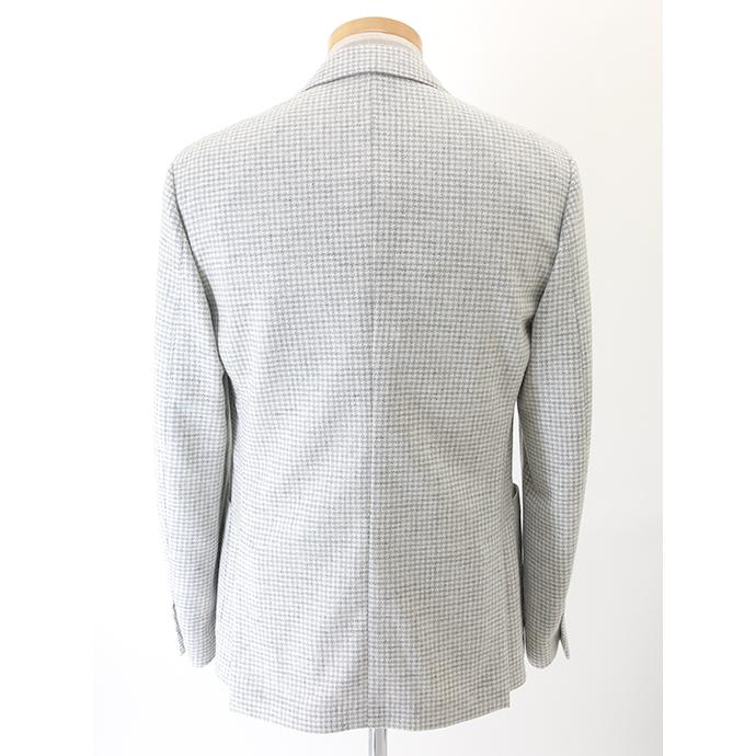 【20%OFF】ラルディーニ LARDINI 3Bジャケット/千鳥格子ウールカシミア イタリア製 エクリュ×ライトグレー lar501603の画像