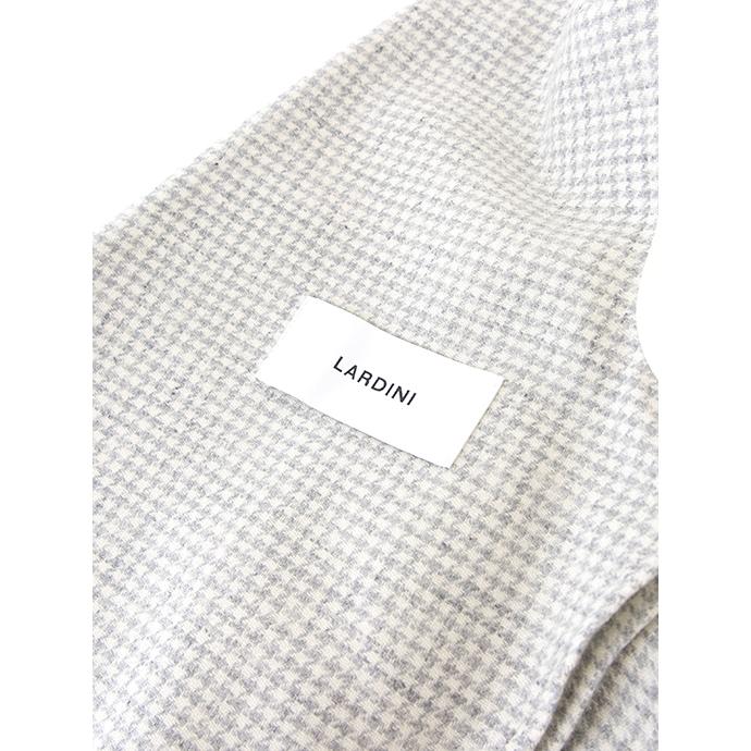 【20%OFF】ラルディーニ LARDINI 3Bジャケット/千鳥格子ウールカシミア イタリア製 エクリュ×ライトグレー lar501603の画像