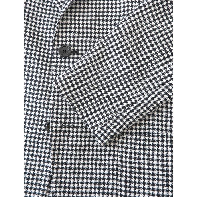 ラルディーニ LARDINI 3Bジャケット/千鳥格子風ウールコットン イタリア製 ブラック×ホワイト lar520201 | LARDINI | 04