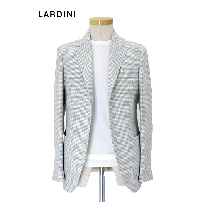 ラルディーニ LARDINI リネンウールジャケット イタリア製 ホワイト×ライトグリーン lar520401 | LARDINI