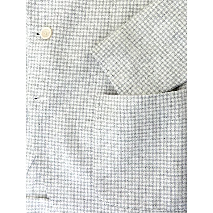 ラルディーニ LARDINI リネンウールジャケット イタリア製 ホワイト×ライトグリーン lar520401 | LARDINI | 04