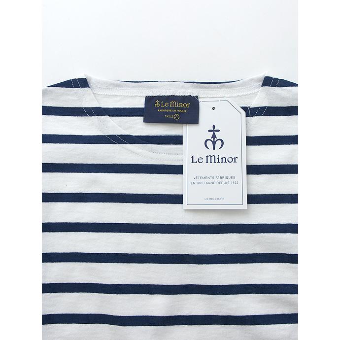 Le minor/ルミノア/バスクシャツ/9分丈/ホワイト×ネイビー/lem460801 | Le Minor | 02