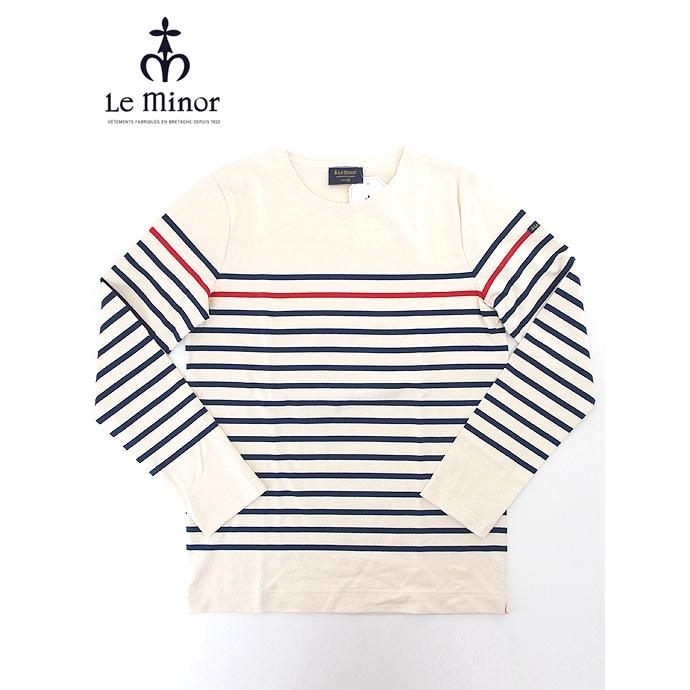 Le minor/ルミノア/バスクシャツ/長袖/エクリュ×ネイビー×レッド/lem460804 | Le Minor