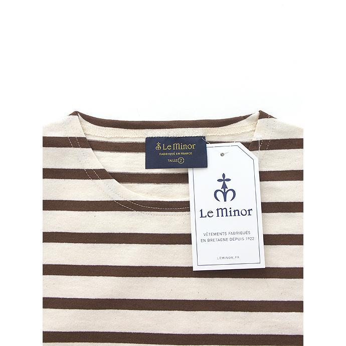 Le minor/ルミノア/バスクシャツ/半袖/エクリュ×ブラウン/lem460808 | Le Minor | 02
