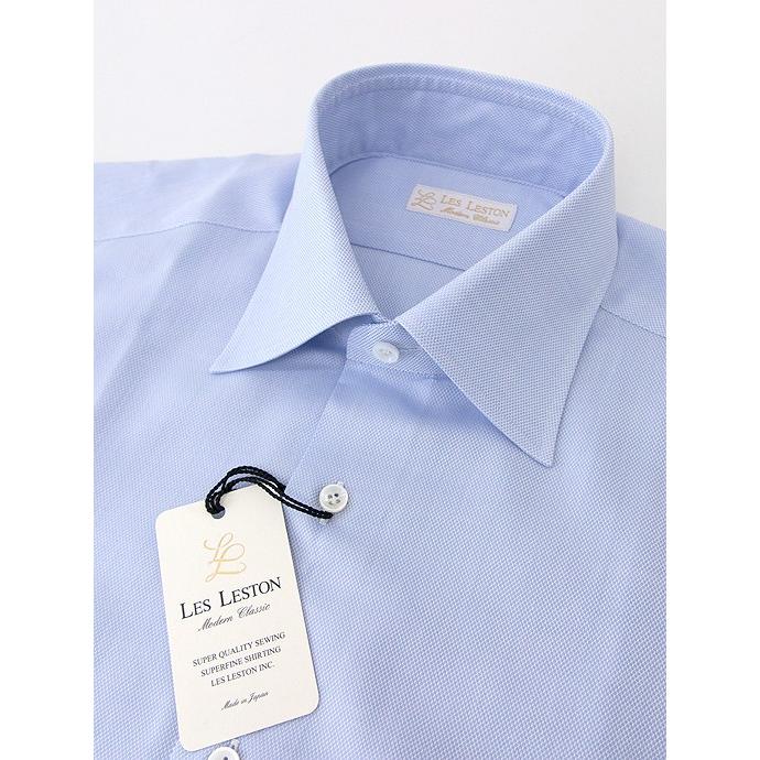 LES LESTON/レスレストン/ドレスシャツ/セミワイドカラー/ロイヤルオックスフォード/サックスブルー/les381202 | HERMES | 02