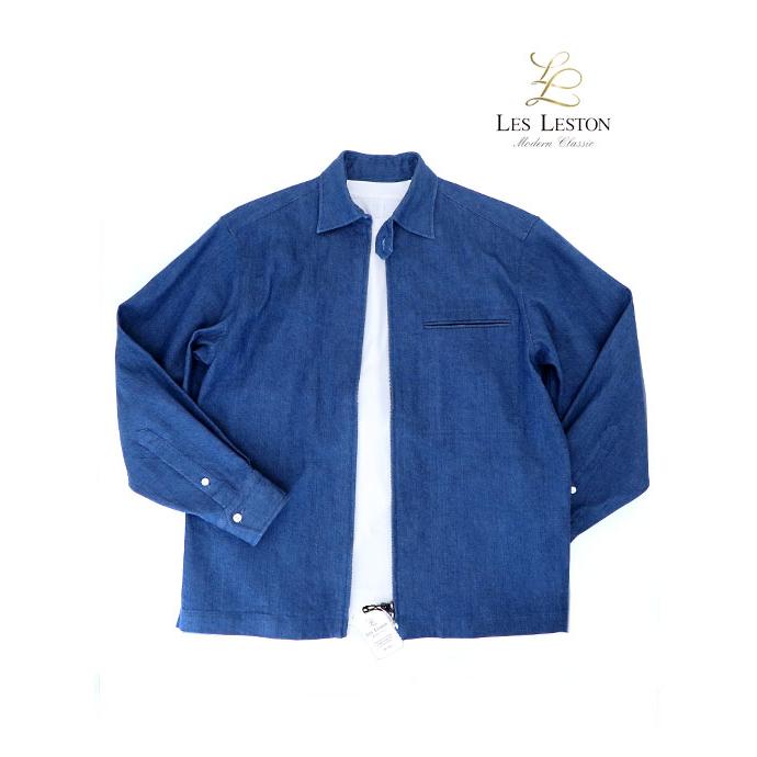 レスレストン LES LESTON ジップアップシャツブルゾン/デニム インディゴ les521402 | 