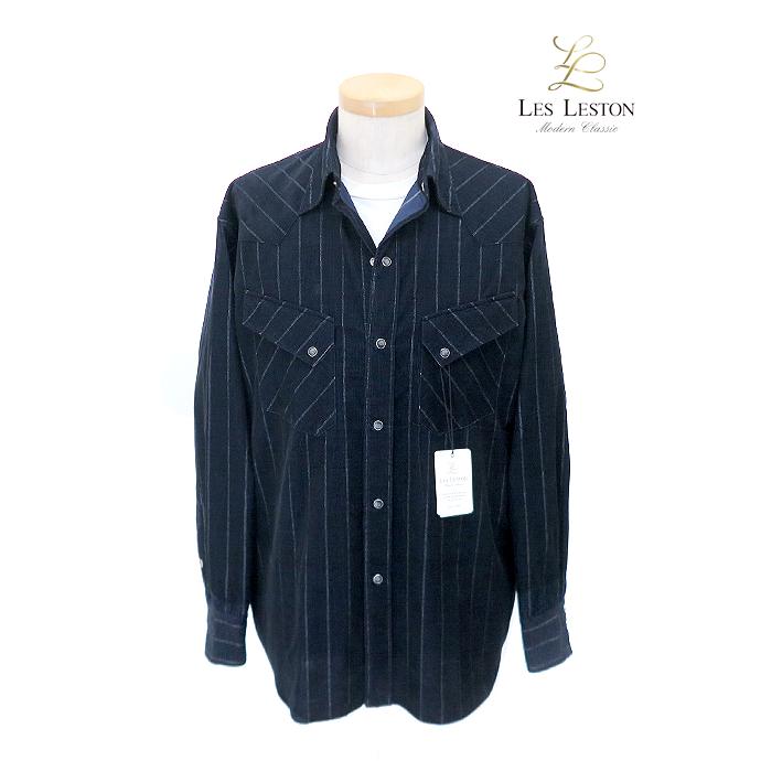 レスレストン LES LESTON ウエスタンシャツ ネイビー les521803 | 