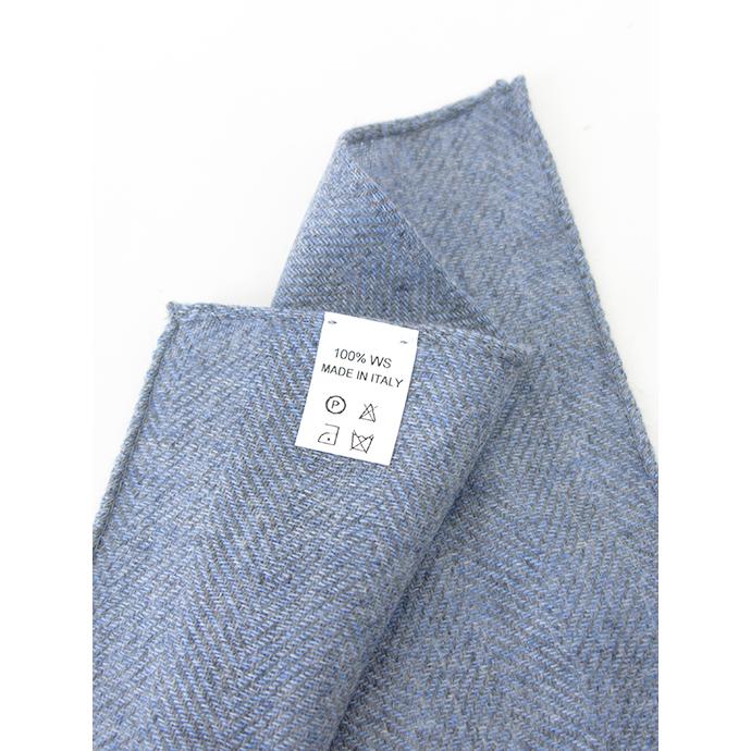ラボラトリー・オブ・ラスト・リゾート Laboratory of Last Resort カシミアポケットチーフ/ヘリンボーン イタリア製 ブルーグレー llr482201 | ブランド登録なし | 02