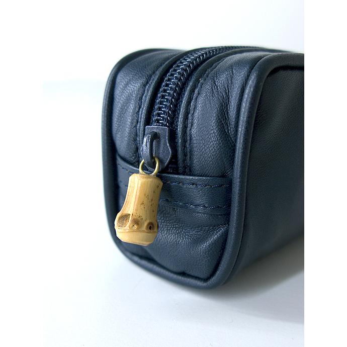 Lorenzi/ロレンツィ/レザーミニポーチ/ネイビー/lor421402 | ブランド登録なし | 01
