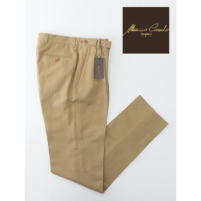 マッシモ・コラード Massimo Corrado トラウザーズ/コットンリネン イタリア製 ライトブラウン mac480606 | ブランド登録なし