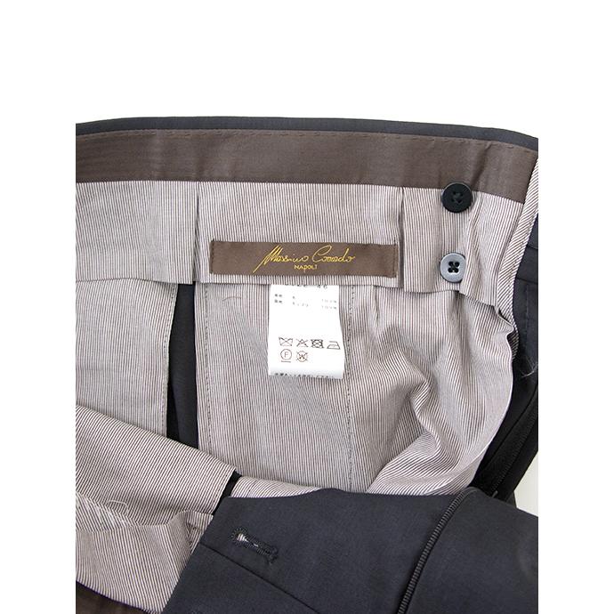 マッシモ・コラード Massimo Corrado ベルトレストラウザーズ/ソフトトロピカルウール イタリア製 ブラック mac500403 | ブランド登録なし | 10