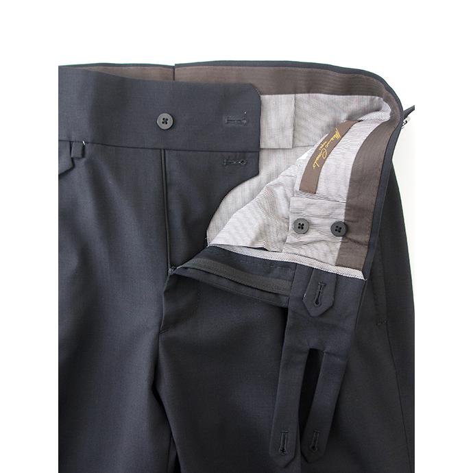 マッシモ・コラード Massimo Corrado ベルトレストラウザーズ/ソフトトロピカルウール イタリア製 ブラック mac500403 | ブランド登録なし | 08