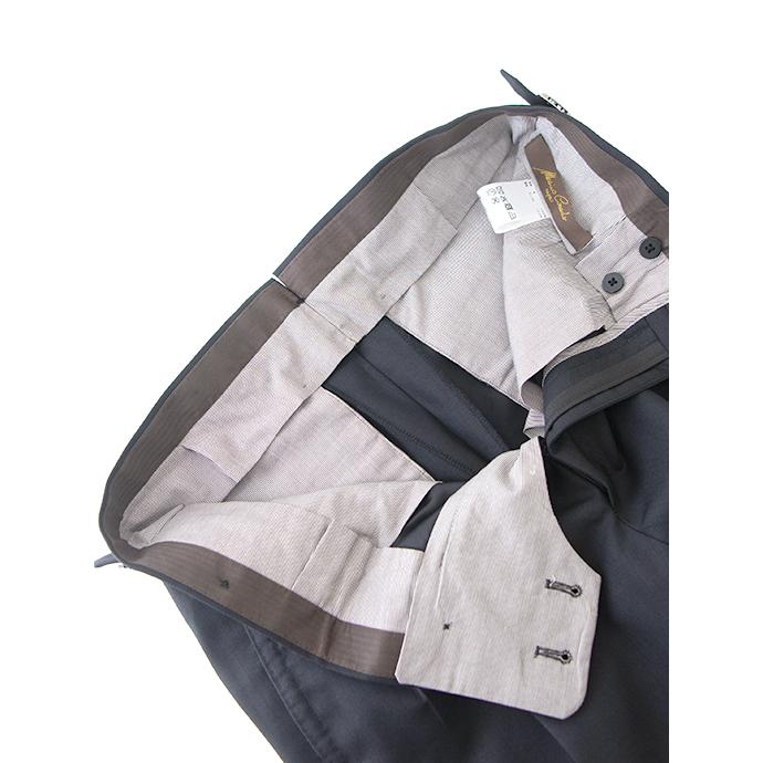 マッシモ・コラード Massimo Corrado ベルトレストラウザーズ/ソフトトロピカルウール イタリア製 ブラック mac500403 | ブランド登録なし | 09