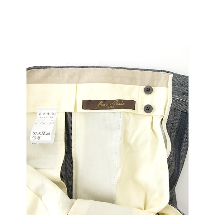 マッシモ・コラード Massimo Corrado ベルトレストラウザーズ/ウールモヘア イタリア製 グレー mac500404 | ブランド登録なし | 10