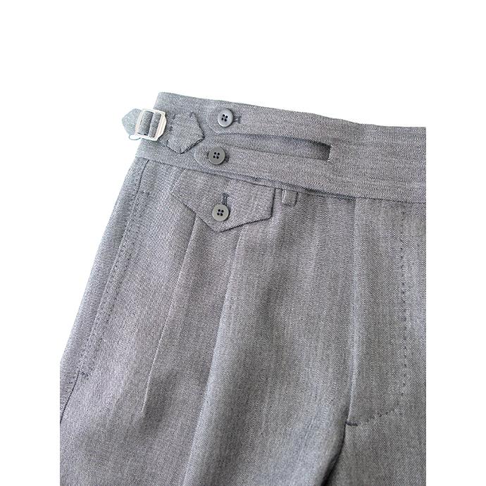 マッシモ・コラード Massimo Corrado ベルトレストラウザーズ/ウールモヘア イタリア製 グレー mac500404 | ブランド登録なし | 03