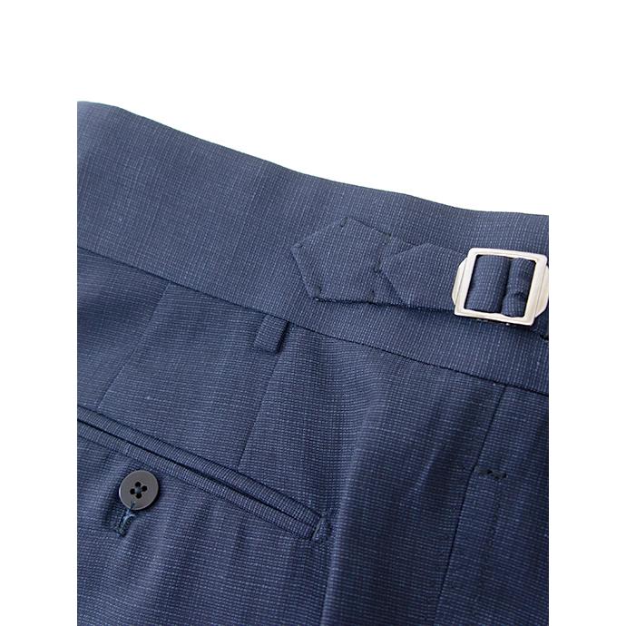 マッシモ・コラード Massimo Corrado ベルトレストラウザーズ/ストレッチウールリネン イタリア製 ネイビーブルー mac500405 | ブランド登録なし | 05