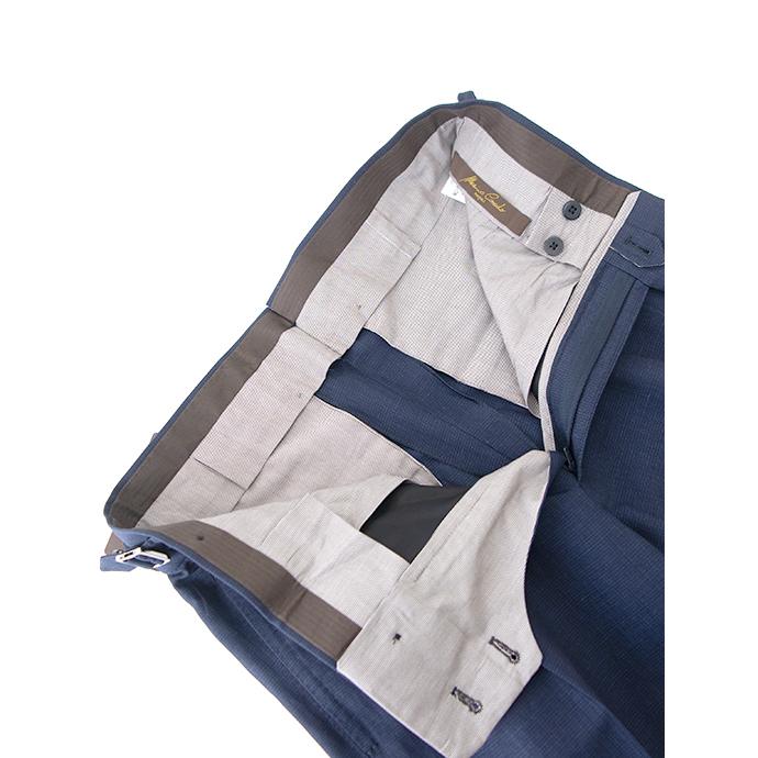 マッシモ・コラード Massimo Corrado ベルトレストラウザーズ/ストレッチウールリネン イタリア製 ネイビーブルー mac500405 | ブランド登録なし | 09